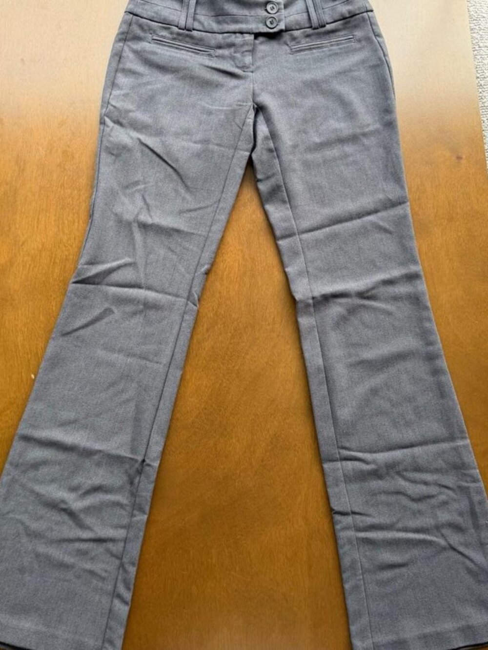Joe Benbasset gray flare slacks, no rear pockets, size 0